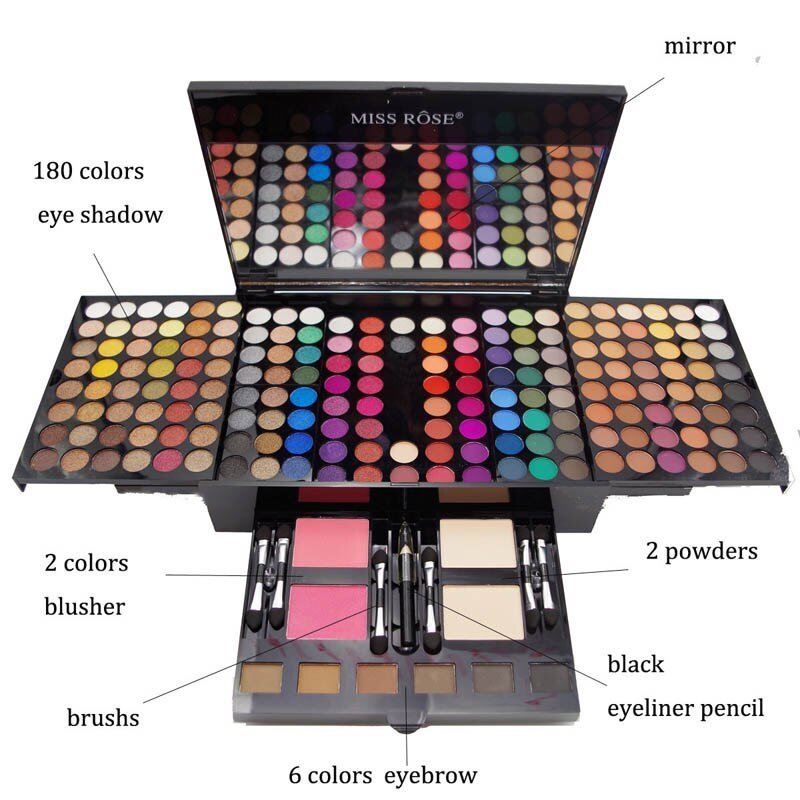 180 Colors Eyes Shadow Blush Set - Urban Mart