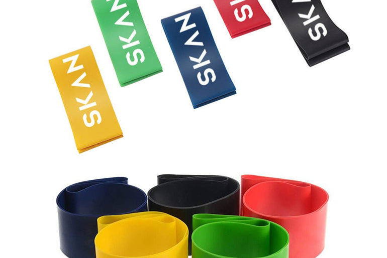 5 Level Resistance Rubber Bands Yoga Training Elastic Bands - Urban Mart