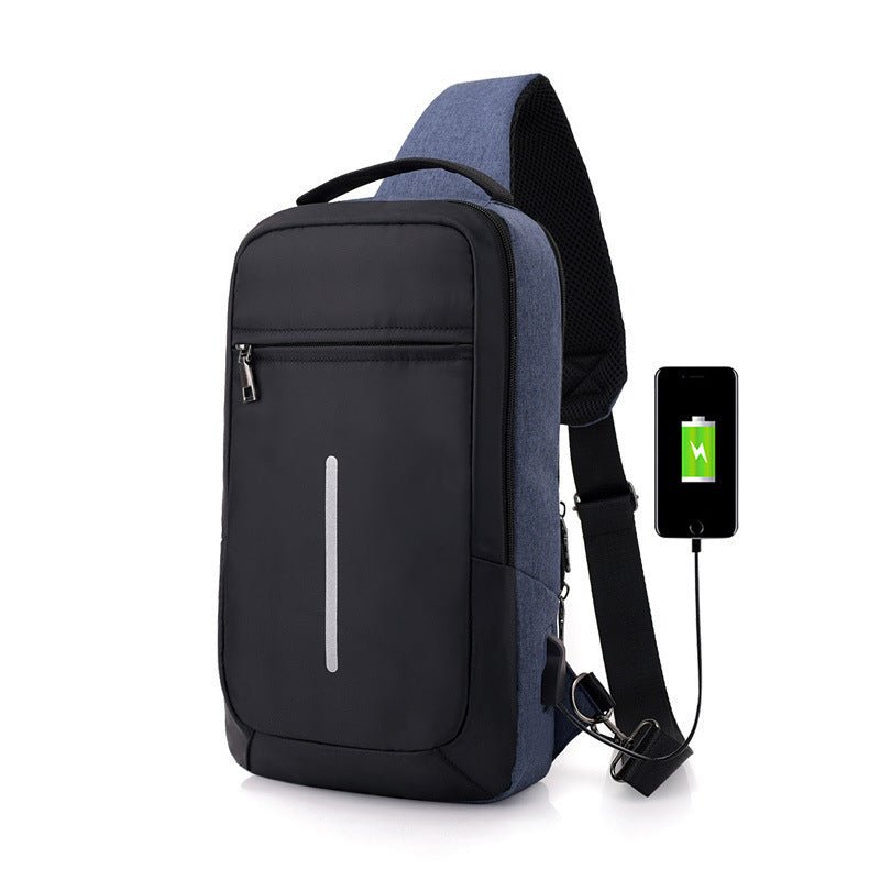 Anti - theft USB charging chest bag - Urban Mart