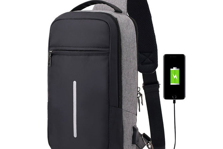 Anti - theft USB charging chest bag - Urban Mart