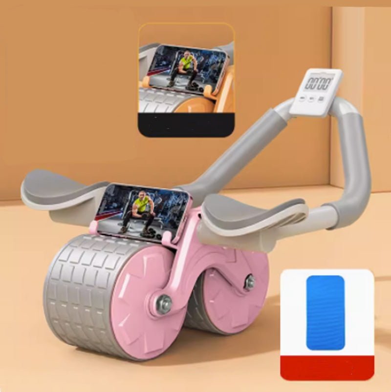 Beginner's Automatic Rebound Belly Wheel Fitness Equipment - Urban Mart