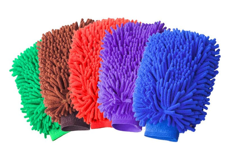 Chenille Coral Car Foaming Gloves Household Cleaning - Urban Mart