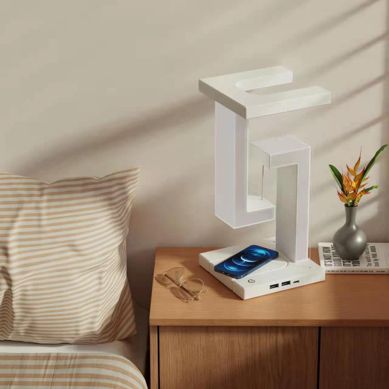 Creative Smartphone Wireless Charging Suspension Table Lamp - Urban Mart