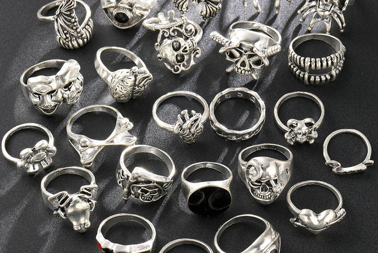 Dark Hip Hop Skull Spider High Profile Retro Ring - Urban Mart