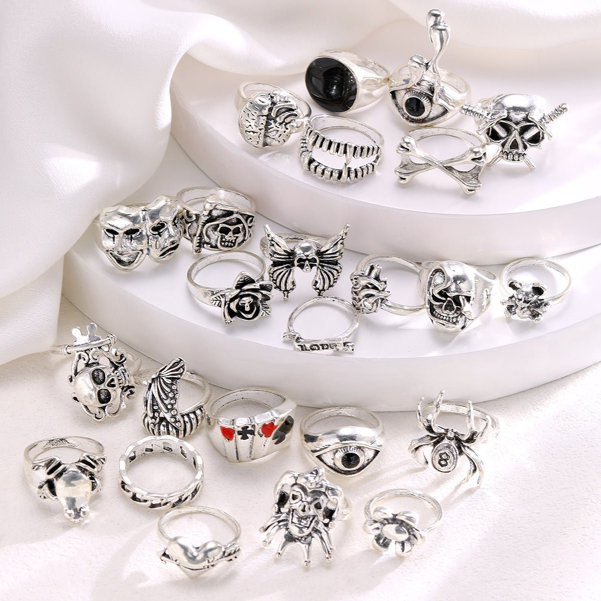 Dark Hip Hop Skull Spider High Profile Retro Ring - Urban Mart