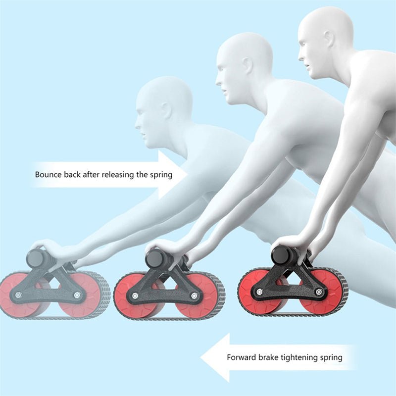 Double Wheel Abdominal Exerciser - Urban Mart