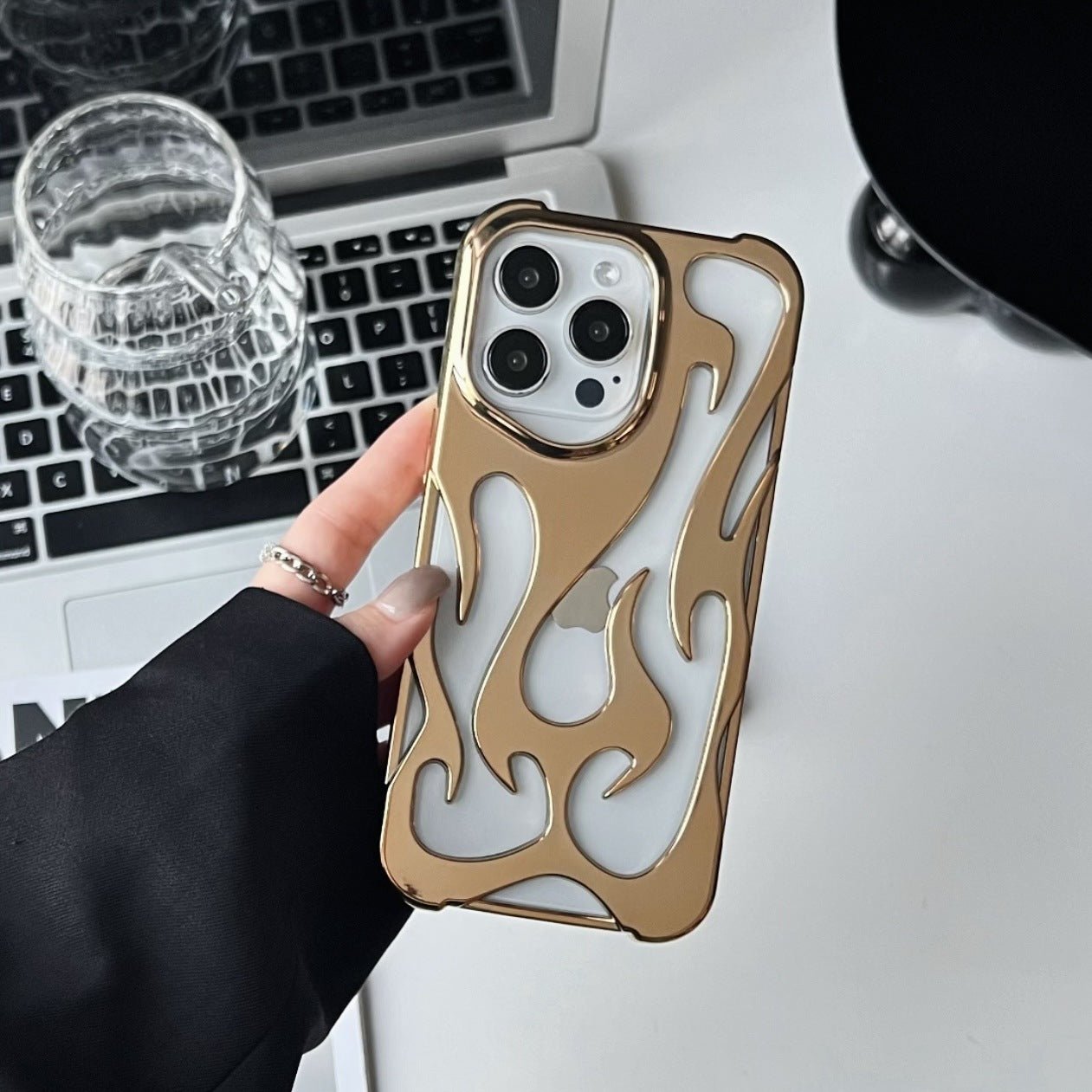 Electroplated Hollow Heat Dissipation Phone Case - Urban Mart