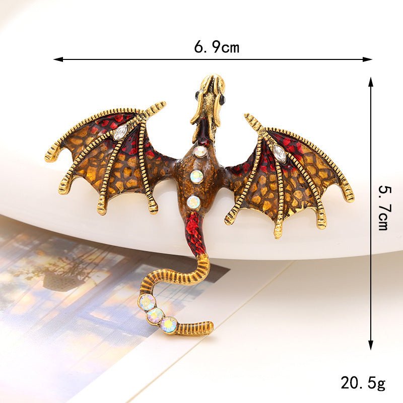 Enamel Dragon Diamond Accessories - Urban Mart