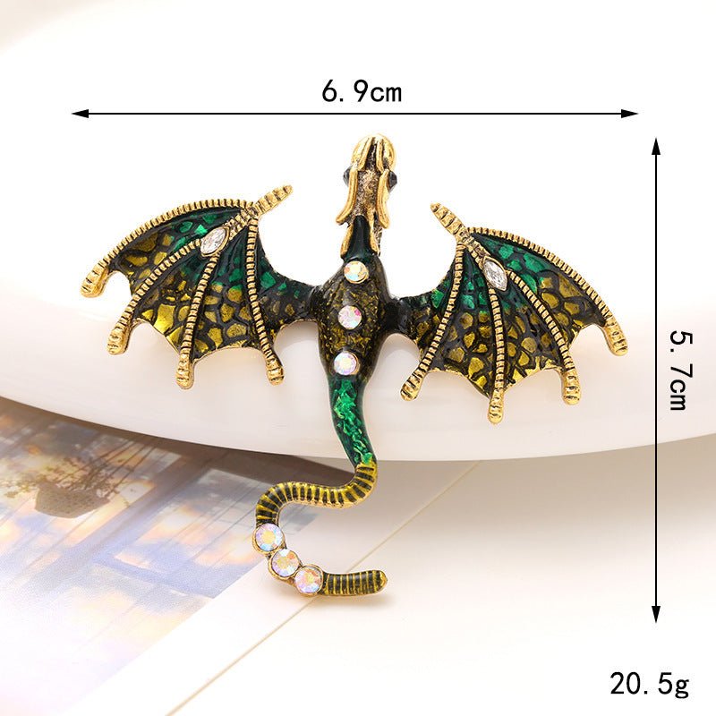 Enamel Dragon Diamond Accessories - Urban Mart