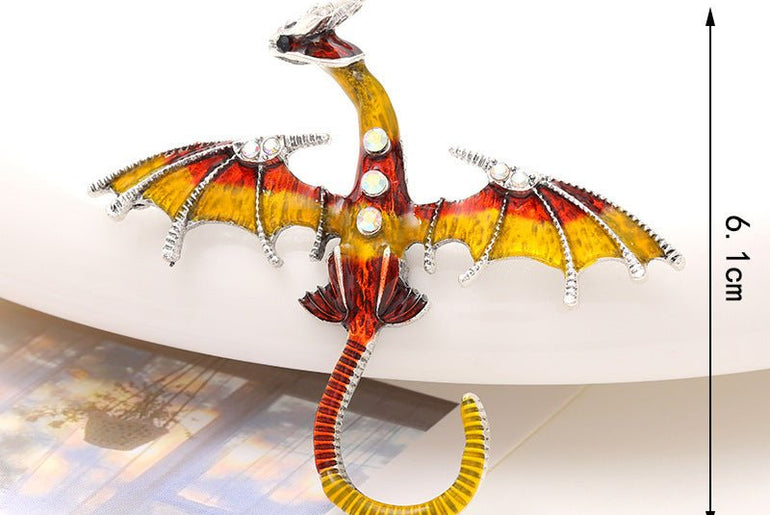 Enamel Dragon Diamond Accessories - Urban Mart