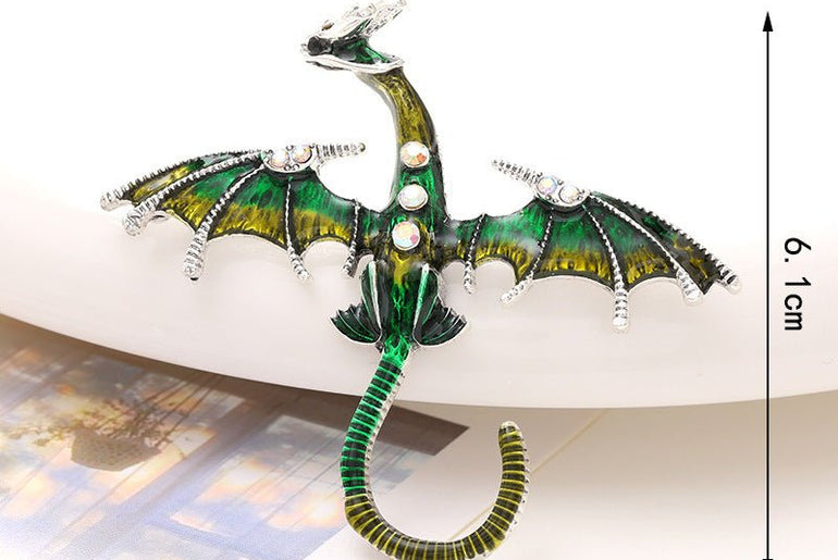 Enamel Dragon Diamond Accessories - Urban Mart