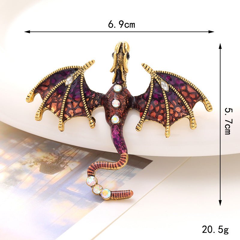 Enamel Dragon Diamond Accessories - Urban Mart