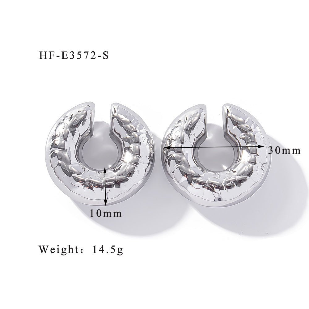 Exaggerated High - end Sense No Pierced Large Hollow Ear Clip - Urban Mart