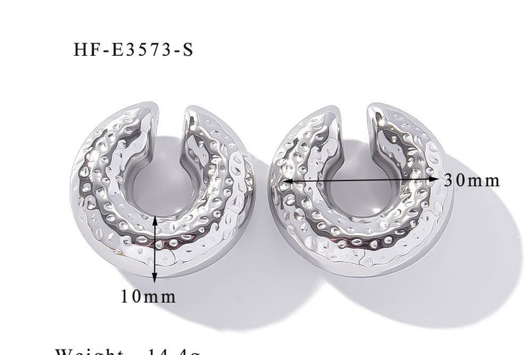 Exaggerated High - end Sense No Pierced Large Hollow Ear Clip - Urban Mart