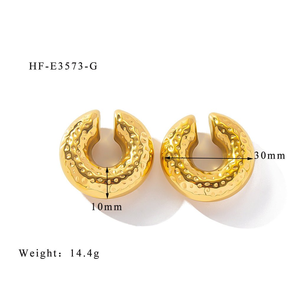 Exaggerated High - end Sense No Pierced Large Hollow Ear Clip - Urban Mart