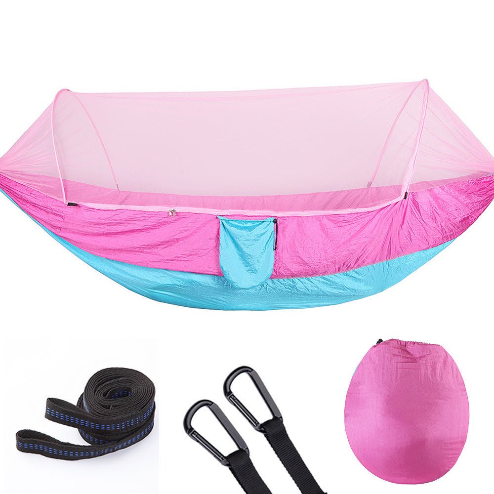 Fully Automatic Quick Opening Hammock With Mosquito Net - Urban Mart