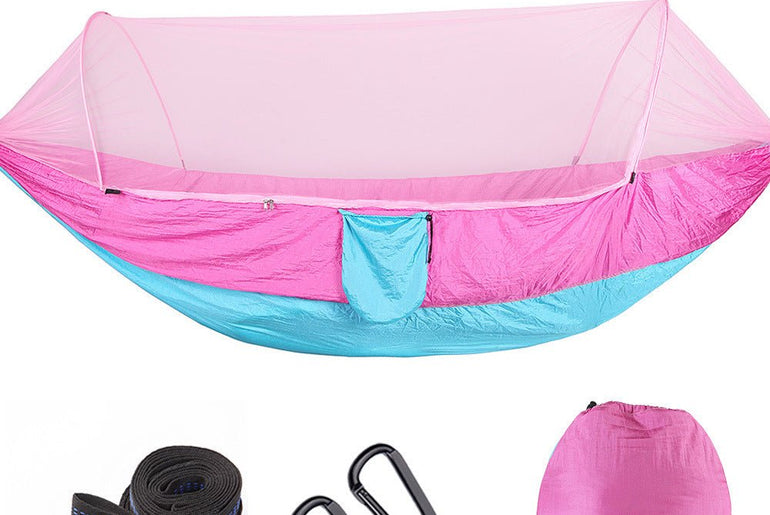 Fully Automatic Quick Opening Hammock With Mosquito Net - Urban Mart