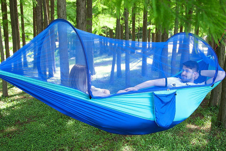 Fully Automatic Quick Opening Hammock With Mosquito Net - Urban Mart