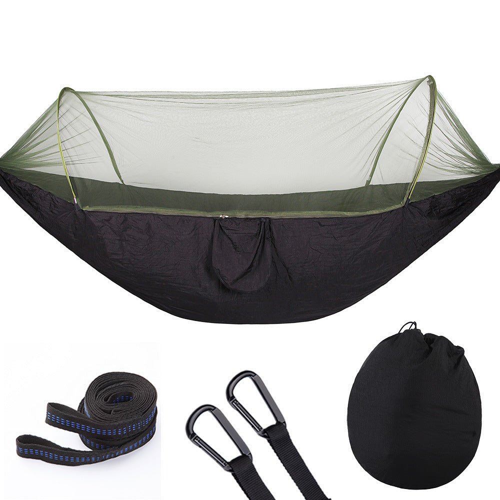 Fully Automatic Quick Opening Hammock With Mosquito Net - Urban Mart