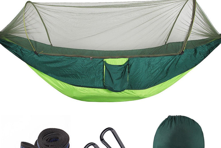 Fully Automatic Quick Opening Hammock With Mosquito Net - Urban Mart