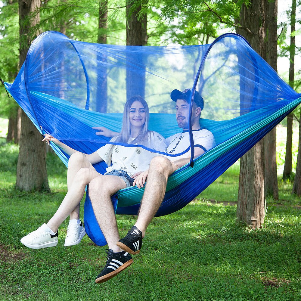 Fully Automatic Quick Opening Hammock With Mosquito Net - Urban Mart