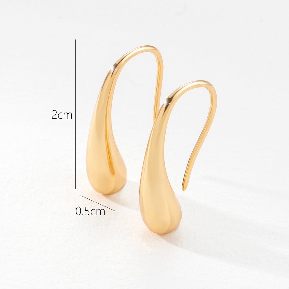 Geometric Metal Glossy Surface Ear Hook - Urban Mart