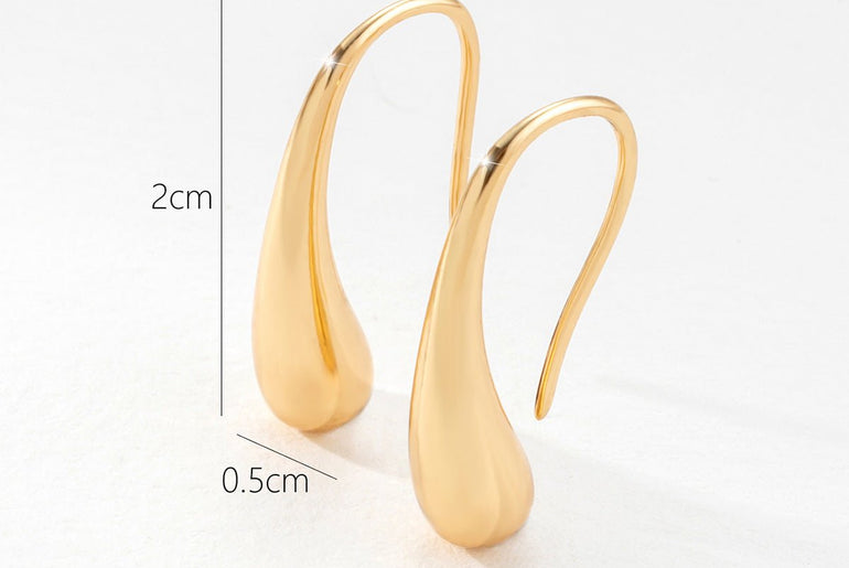 Geometric Metal Glossy Surface Ear Hook - Urban Mart