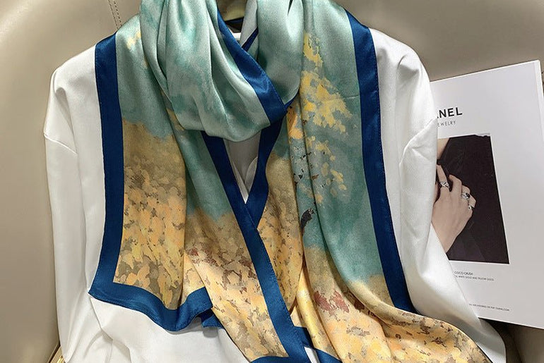 Hangzhou Silk Silk High - end Long Silk Scarf - Urban Mart