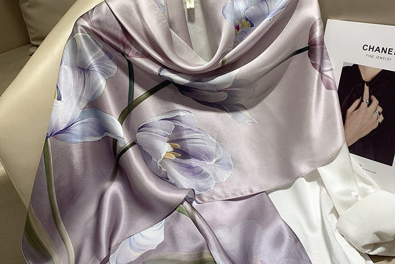 Hangzhou Silk Silk High - end Long Silk Scarf - Urban Mart