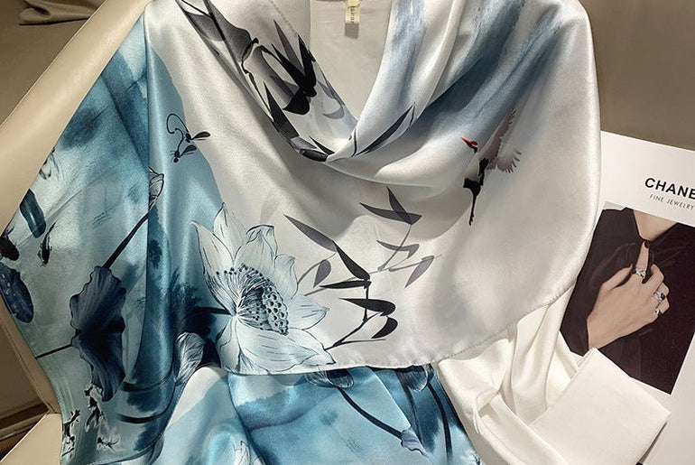 Hangzhou Silk Silk High - end Long Silk Scarf - Urban Mart