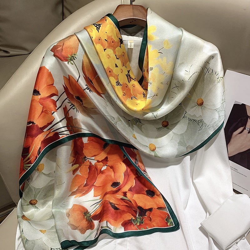 Hangzhou Silk Silk High - end Long Silk Scarf - Urban Mart