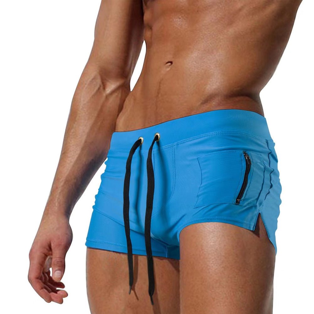 High Waist Tight Lace - up Boxers - Urban Mart