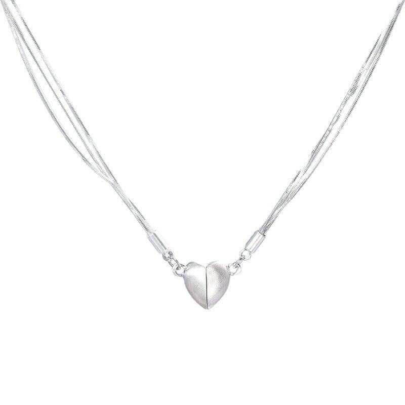 Light Luxury Minority Design Magnetic Heart Necklace - Urban Mart