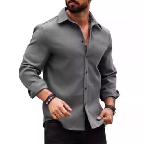 Men's Cotton And Linen Long Sleeve Printed Shirt - Urban Mart