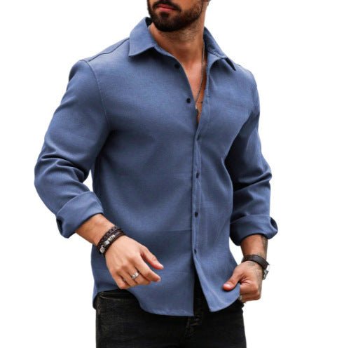 Men's Cotton And Linen Long Sleeve Printed Shirt - Urban Mart