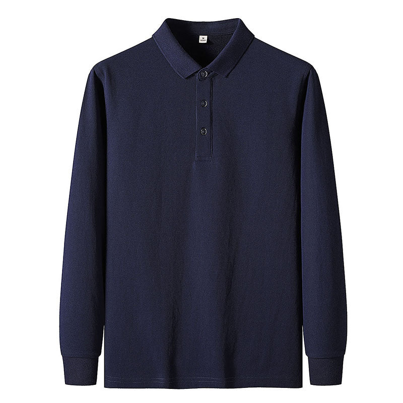 Men's Long - sleeved Polo Shirt Casual Jacket - Urban Mart