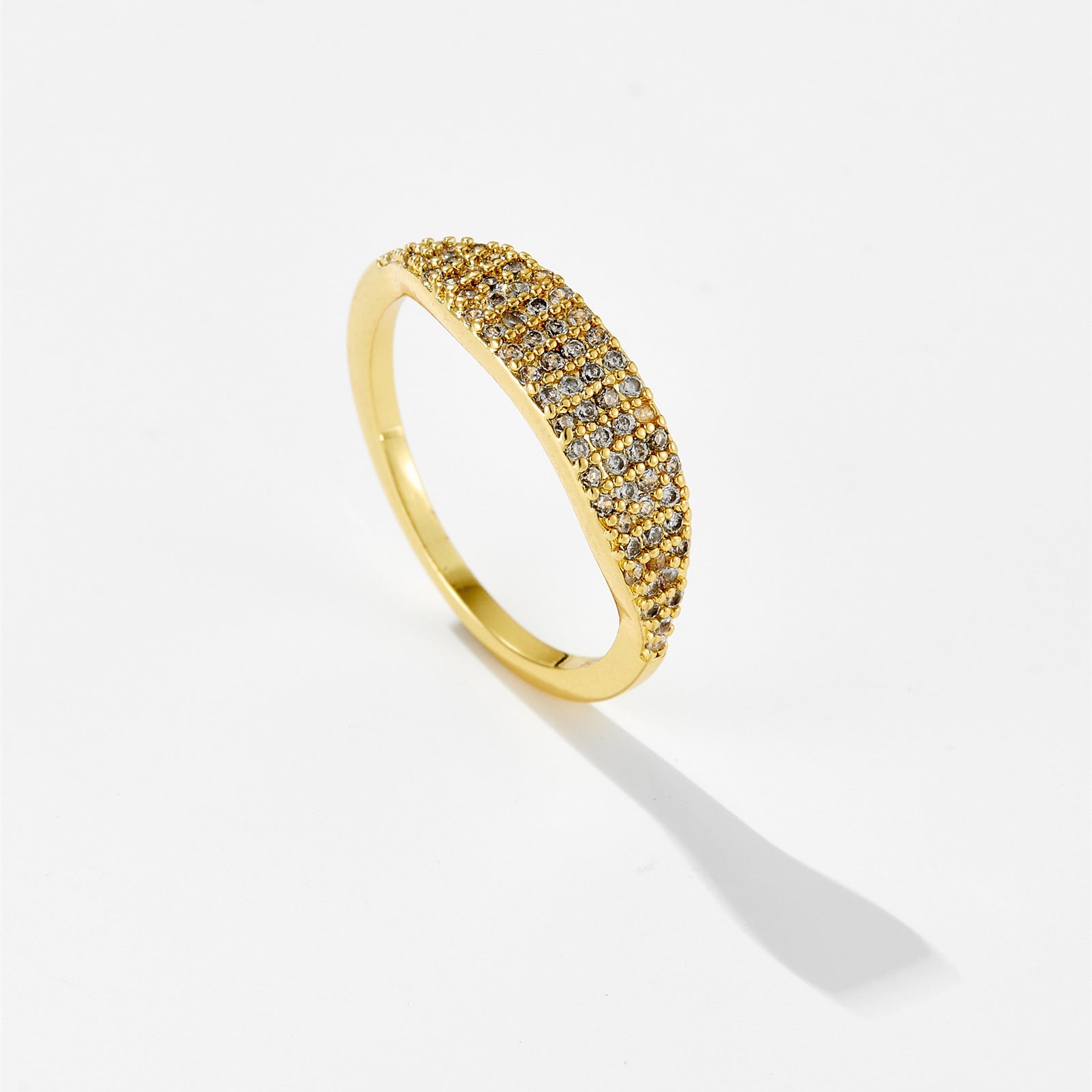 Micro Inlaid Zircon Stylish Simple And Versatile Niche Ring - Urban Mart