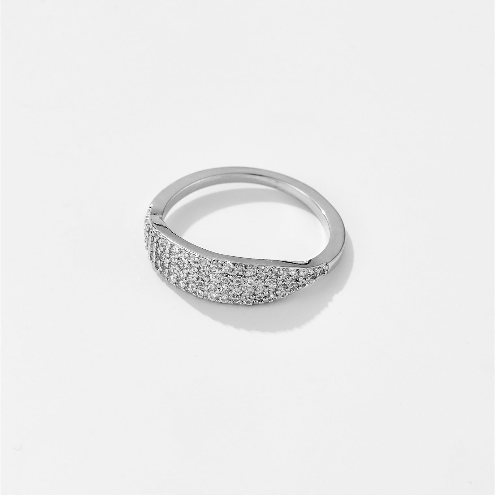 Micro Inlaid Zircon Stylish Simple And Versatile Niche Ring - Urban Mart