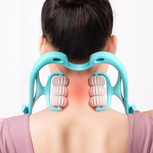 Multifunctional Manual Six - wheel Neck Massager - Urban Mart