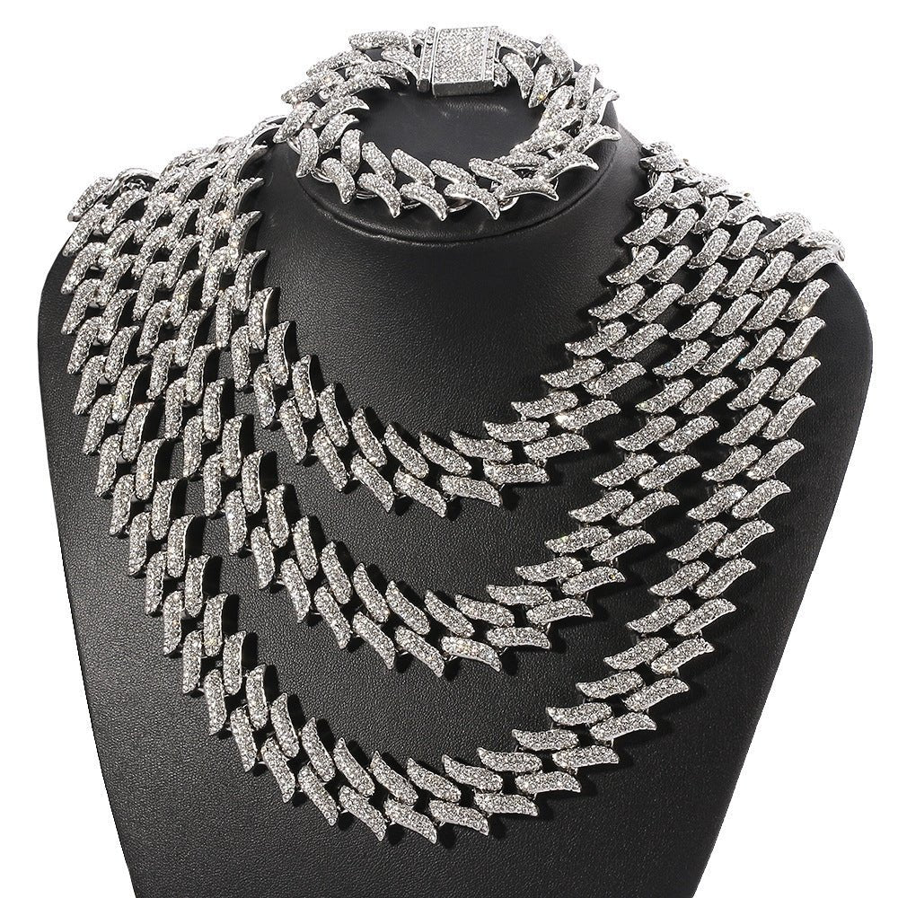 Ornament Rhombus Telescopic Chain Necklace - Urban Mart