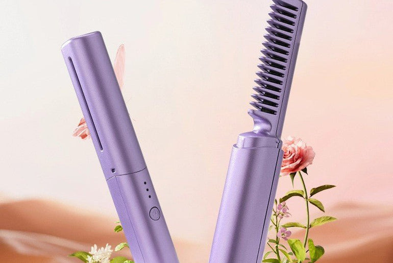 Professional Wireless Hair Straightener Curler Comb - Urban Mart