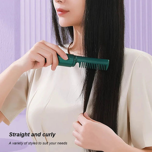 Professional Wireless Hair Straightener Curler Comb - Urban Mart