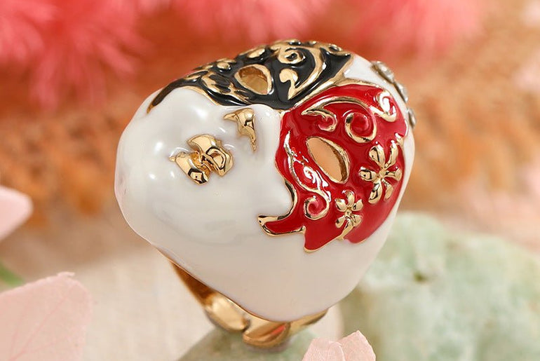 Quintessence Peking Opera Facial Mask Ring - Urban Mart