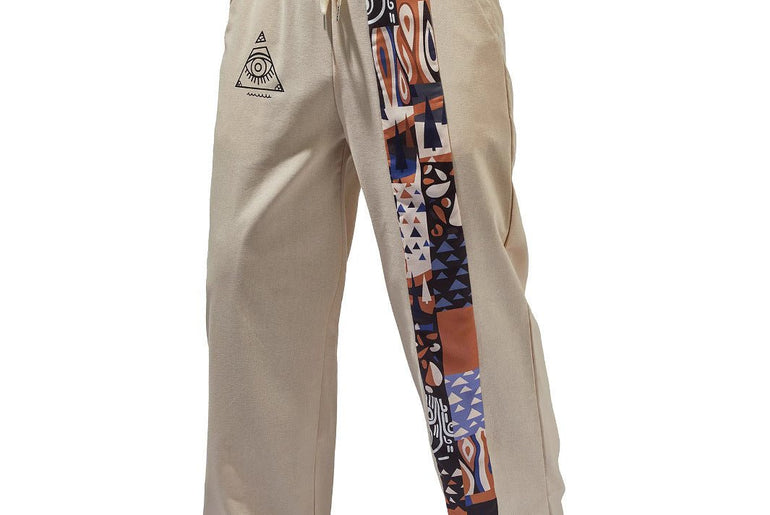 Retro Printed Loose Casual Straight Trousers - Urban Mart