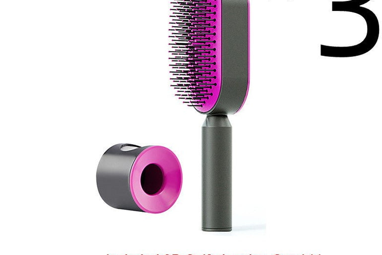 Self Cleaning Hair Brush For Women - Urban Mart