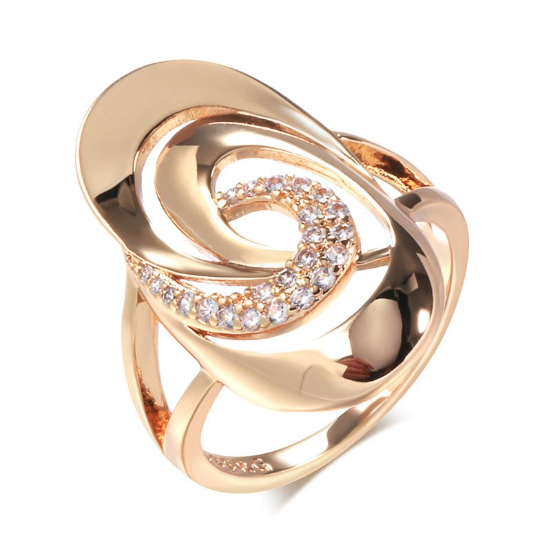 Special - interest Design Geometric Natural Zircon 585 Ring For Women - Urban Mart