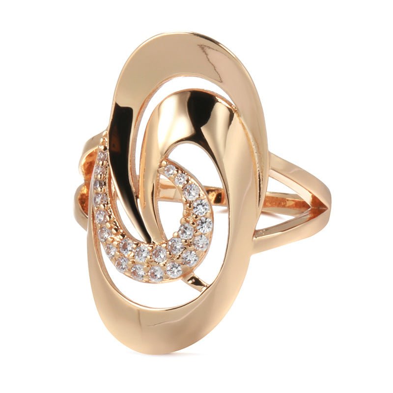 Special - interest Design Geometric Natural Zircon 585 Ring For Women - Urban Mart