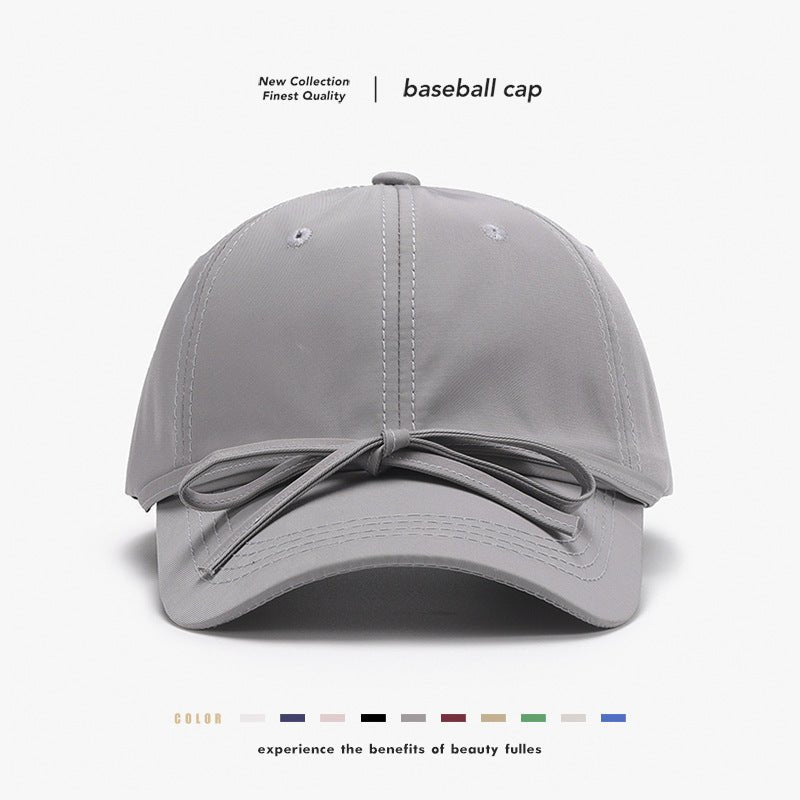 Spring And Autumn Bowknot Quick - drying Soft Top Women's Baseball Cap - Urban Mart